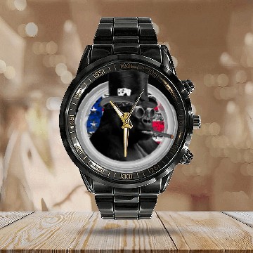 Discover Alpha Silverback GORILLA Steampunk Pokers face Art Design Zip Calendar Steel Band Watch