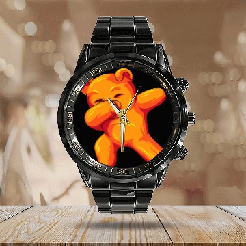 Discover Funny Bear Funny Dabbings Gummy Bear Dancing Gummy Bear Birthday Cute Bears Calendar Steel Band Watch