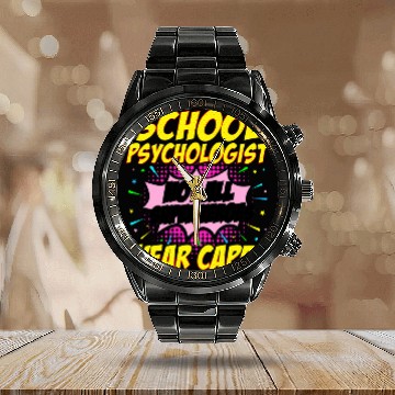Discover Back To School Psychologist Appreciation Phycology Teacher 2 Calendar Steel Band Watch