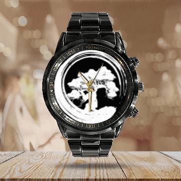 Discover Bonsai Tree Funny Japanese Gardening Lover Gardener 2 Calendar Steel Band Watch