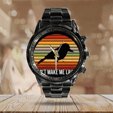 Discover Funny kookabura australian bird illustration saying Calendar Steel Band Watch