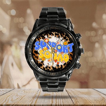 Discover groovy down Syndromes group tees floral gold blue support squ Baseball Tees Calendar Steel Band Watch