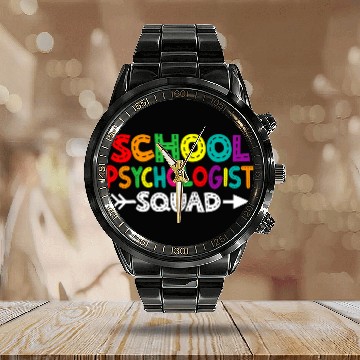Discover Back To School Psychologist Phycology Squad vintages Novelty Calendar Steel Band Watch