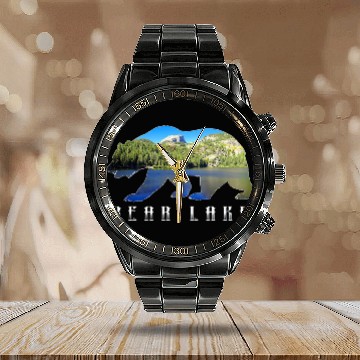 Discover Bear Lake National Park Landscape Image Idaho Utah Souvenir Baseball Tees Calendar Steel Band Watch