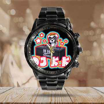 Discover Animal Crossing DJ KK Portrait Zip Calendar Steel Band Watch