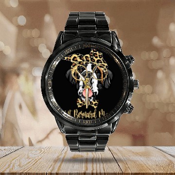 Discover Dog Saint Bernard Mom Leopard Dog Lovers Mother Day Baseball Tees Calendar Steel Band Watch