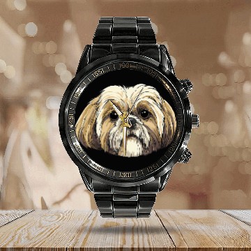 Discover Shih Tzu Breed Lover Women Men Calendar Steel Band Watch