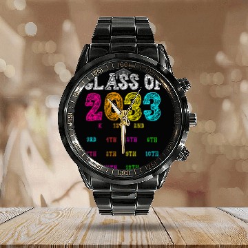 Discover Class Of 2033 PreK 12th Grade Hand Prints Space Graduation Calendar Steel Band Watch