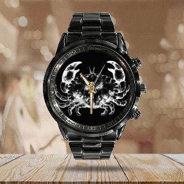Discover Crab Sealife Illustration Design Baseball Tees Calendar Steel Band Watch
