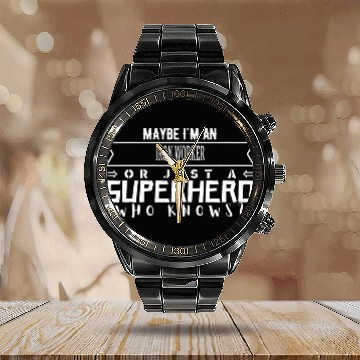 Discover Funny Working Profession IRON WORKER Calendar Steel Band Watch