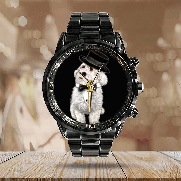 Discover Cavapoo in fancy dress cavalier king charles spaniel dog Baseball Tees Calendar Steel Band Watch