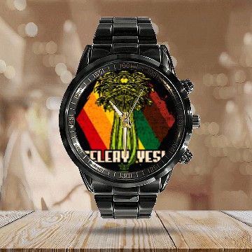 Discover Celery Yes Funny Vegetable Gardener 3 Calendar Steel Band Watch