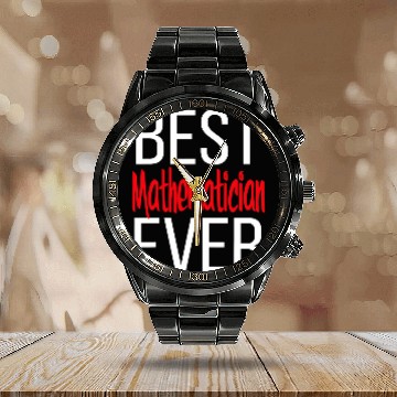 Discover bests Mathematician Ever I Love Math Math Kid Person Calendar Steel Band Watch