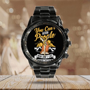 Discover Groundhog Woodchuck Marmot Groundhog 1 Calendar Steel Band Watch