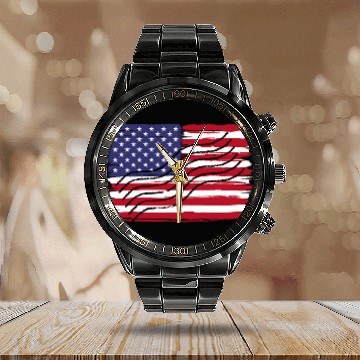 Discover Patriotic Mailman Postman Stamp American Flag Stars Stripes Baseball Tees Calendar Steel Band Watch