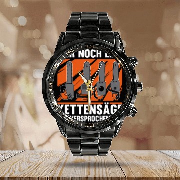 Discover Mens Forest Worker Forestry Manager Only One Chainsaw Calendar Steel Band Watch