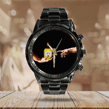 Discover Grappa Painting Michelangelo Alcohol Drink Old God Pomace Calendar Steel Band Watch