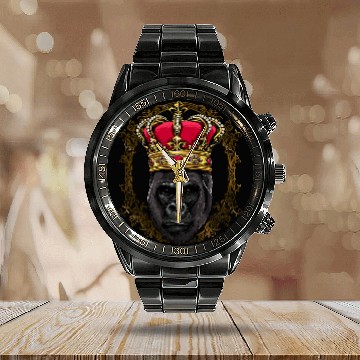 Discover King Gorilla Wearing CrownQueen Gorilla Animal 326 Baseball Tees Calendar Steel Band Watch