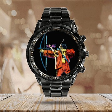 Discover Cool American Indian Warrior With Arrow Old West Comic Baseball Tees Calendar Steel Band Watch