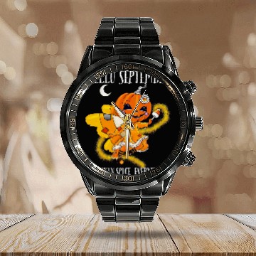 Discover Hello September Pumpkin Spice Everything Funny Halloween 90 Baseball Tees Calendar Steel Band Watch