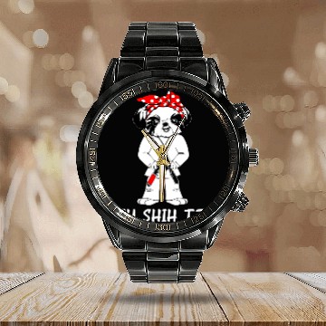 Discover Jiu Jitsu BJJ Shih Tzu Ribbon Martial Arts Practitioner Baseball Tees Calendar Steel Band Watch