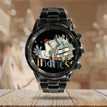 Discover Teacher Job Education Gobble Up Some Kindness Turkey Calendar Steel Band Watch