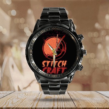 Discover Sewing Machine Tailor Dressmaker Stitch Craft Stitchery 1 Calendar Steel Band Watch