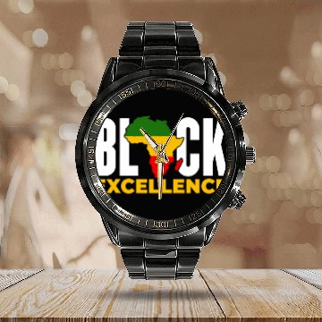 Discover Black Excellence Juneteenth Calendar Steel Band Watch