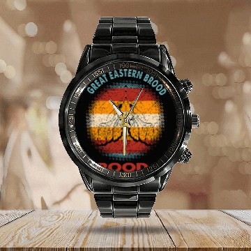 Discover Cicada Great Eastern Brood X Summer 2Magicicada Calendar Steel Band Watch