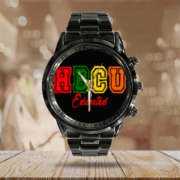 Discover HBCU Educated Alumni Apparel For Men Women Kids Calendar Steel Band Watch