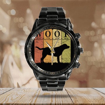 Discover Labrador Lab Dog Periodic Table Elements Dog Woof Baseball Tees Calendar Steel Band Watch