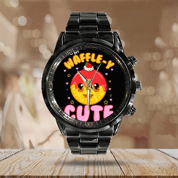 Discover Waffle Lover Super Cute Strawberry Jam Waffle Breakfast Baseball Tees Calendar Steel Band Watch