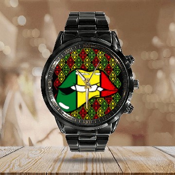 Discover African Lips Black History Month Black Queen Pride Apparel 2 Calendar Steel Band Watch