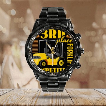 Discover 3rd Place Forklift Competition Forklift Operator Calendar Steel Band Watch