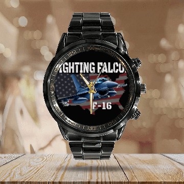 Discover F16 Fighting Falcon Viper Fighter Pilot Military Aviation Baseball Tees Calendar Steel Band Watch