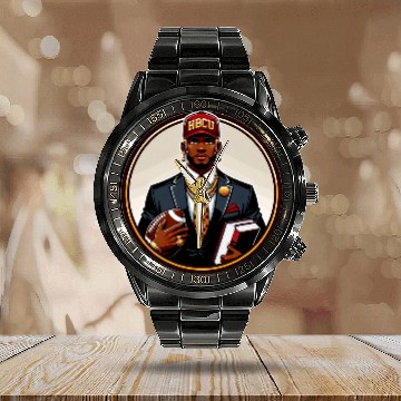 Discover HBCU Football Black History Educated Alumni Apparel Calendar Steel Band Watch