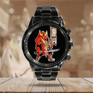 Discover Samurai Japanese Warrior Swordsmen Fighter Katana Ronin 131 Calendar Steel Band Watch