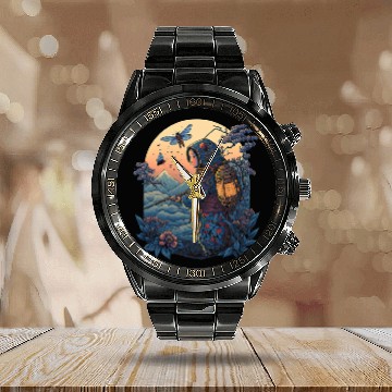 Discover Surrealism Japanese Painting Bug Catcher Baseball Tees Calendar Steel Band Watch
