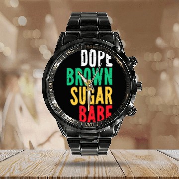 Discover Dope Brown Sugar Babe Juneteenth Freedom Day Independence 1 Baseball Tees Calendar Steel Band Watch
