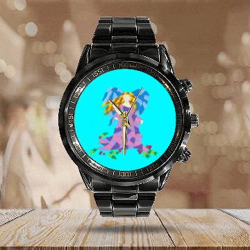 Discover Colorful Angel on Top of a Light Blue Background Baseball Tees Calendar Steel Band Watch