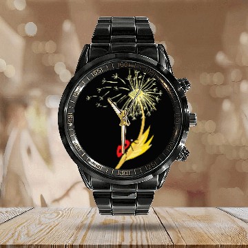 Discover Dandelion Seeds Ladybug Gardener Herbalist Calendar Steel Band Watch