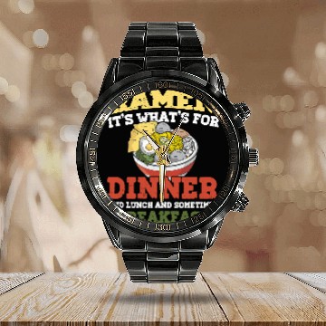 Discover Ramen Its Whats For Dinner Lunch Breakfast Noodle Love Pho Calendar Steel Band Watch