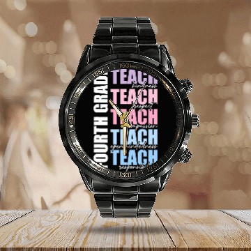 Discover Fourth Grade Teach 4th Grade Teacher Team Back To School Baseball Tees Calendar Steel Band Watch