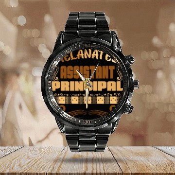Discover African Melanated Assistant Principal Juneteenth Melanin Calendar Steel Band Watch