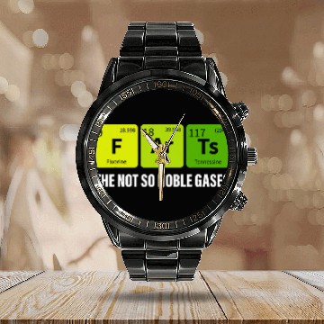 Discover Farts Periodic Pun Table Of Elements Funny Chemistry Student Calendar Steel Band Watch