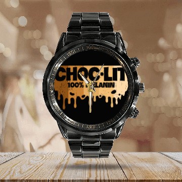 Discover Choc Lit Melanin Queen African Afro Pride Black Historty Calendar Steel Band Watch