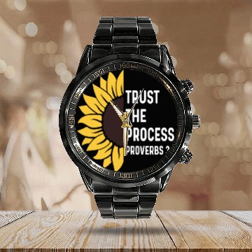 Discover Proverbs 35 3 5 God Jesus Religious Quote Trust The Process Baseball Tees Calendar Steel Band Watch