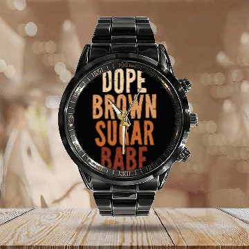 Discover Dope Brown Sugar Babe Juneteenth Freedom Day Independence 4 Baseball Tees Calendar Steel Band Watch