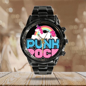 Discover Punk rock irony ironically funny Baseball Tees Calendar Steel Band Watch