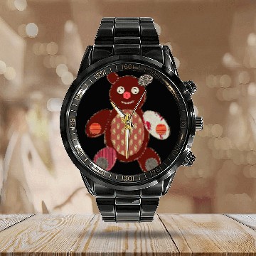 Discover Funny Bear Stitch Teddy Bear Stitched Teddy bear Brumm Cute Bears Baseball Tees Calendar Steel Band Watch
